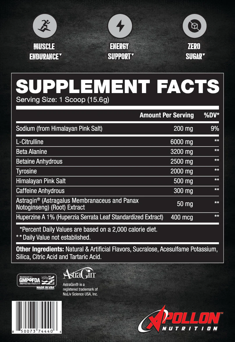 Apollon Gym Classic Pre-Workout Single Serve - Image 6